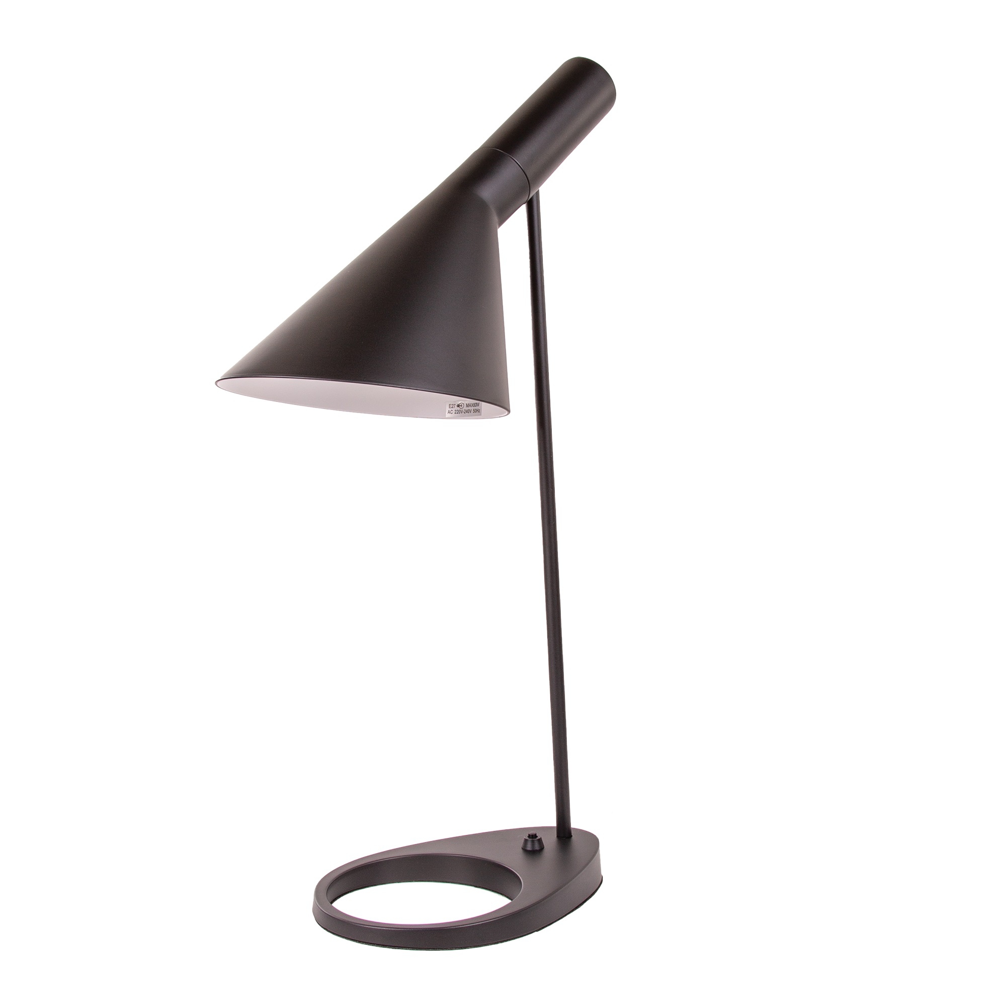 Arne Jacobsen style, Tischleuchte DD D AJ Lampe schwarz