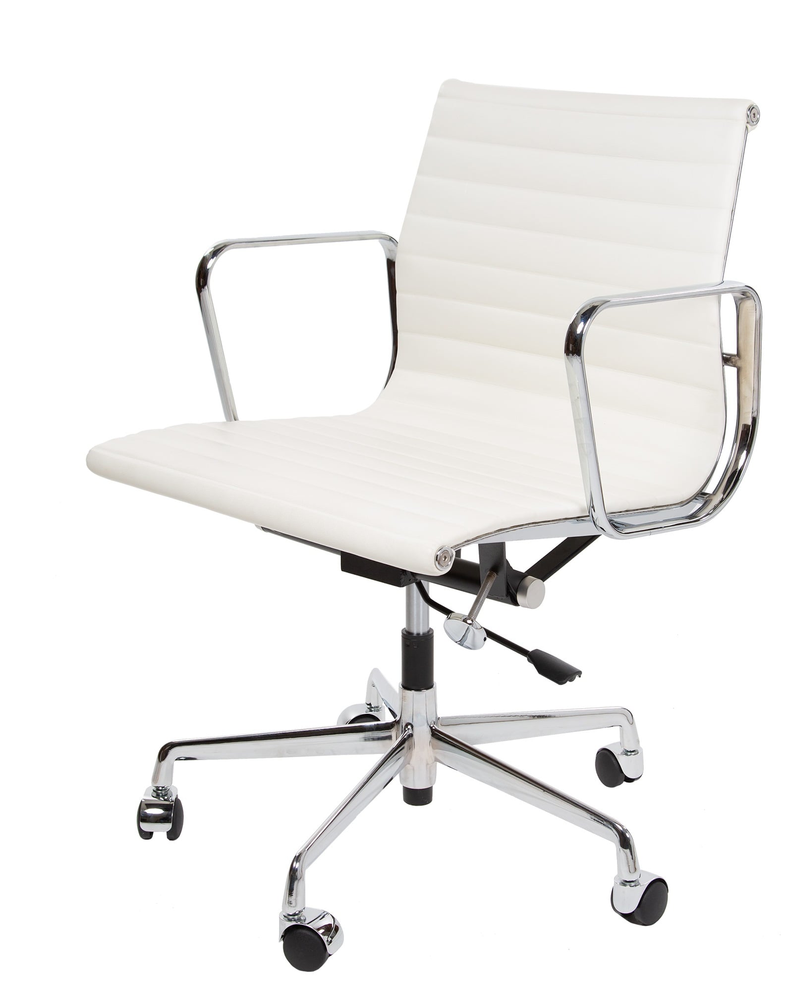 Charles Eames style, Bürostuhl EA117 Leder creme