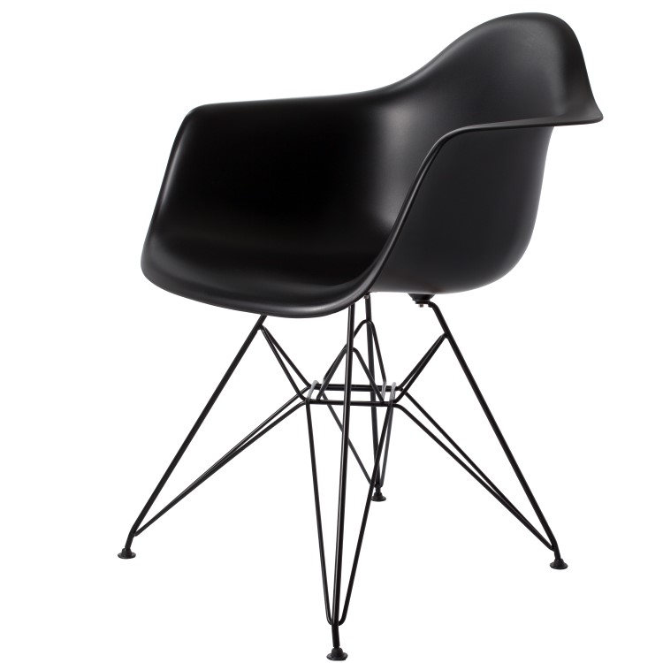 Charles Eames style, Esszimmerstuhl DAR Base schwartz PP schwarz