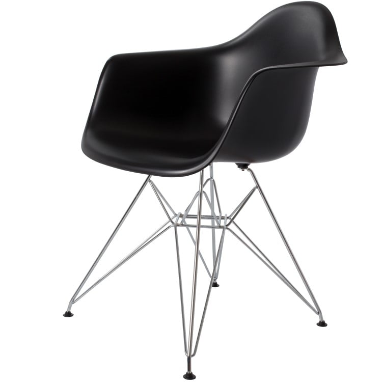 Charles Eames style, Esszimmerstuhl DAR PP schwarz