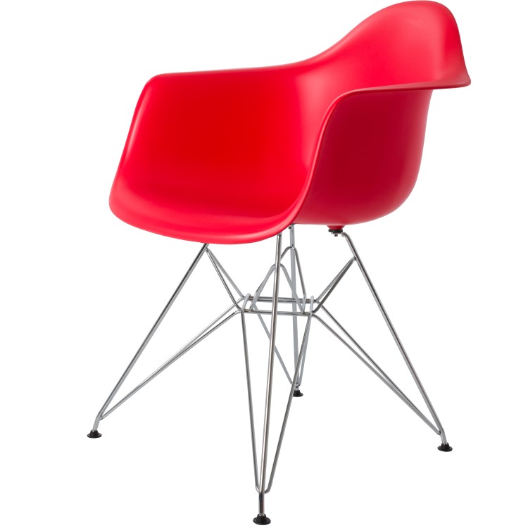 Charles Eames style, Esszimmerstuhl DAR PP rot