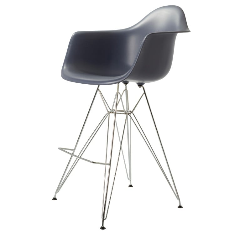Charles Eames style, Barhocker DAR PP dunkelgrau