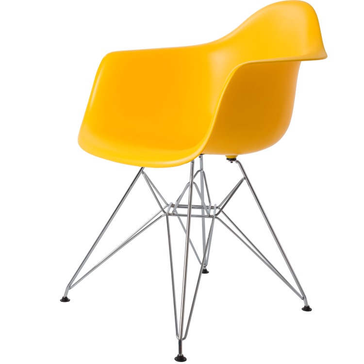 Charles Eames style, Esszimmerstuhl DAR PP gelb