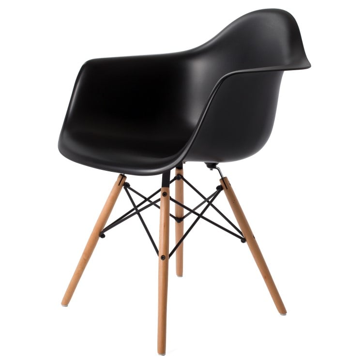 Charles Eames style, Esszimmerstuhl DAW PP schwarz