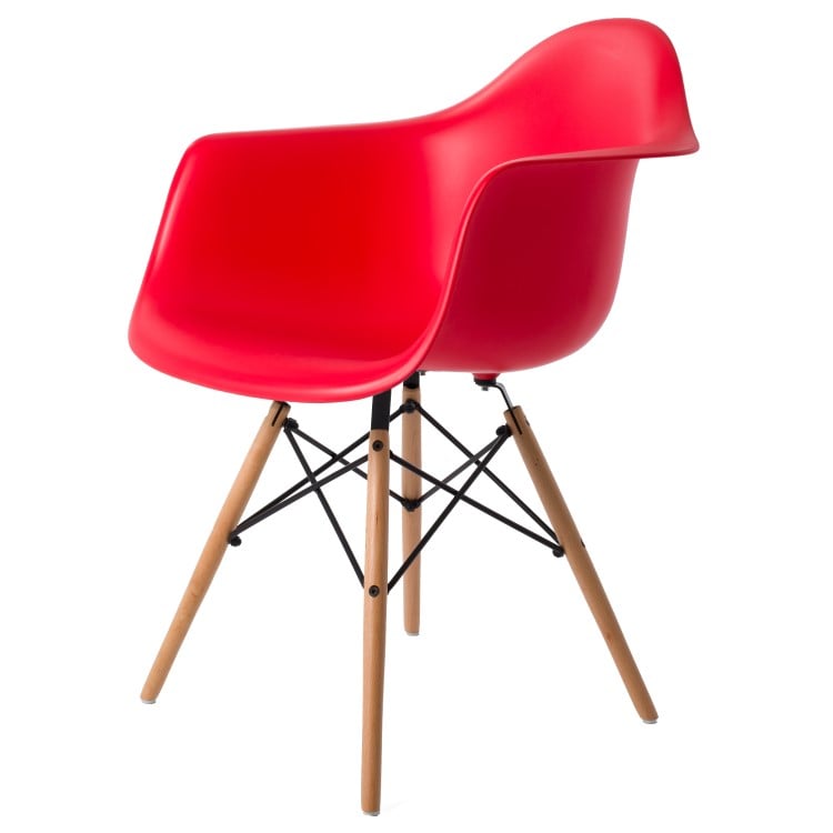 Charles Eames style, Esszimmerstuhl DAW PP rot