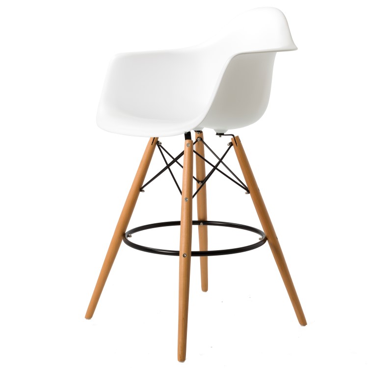 Charles Eames style, Barhocker DAW hocker PP weiß