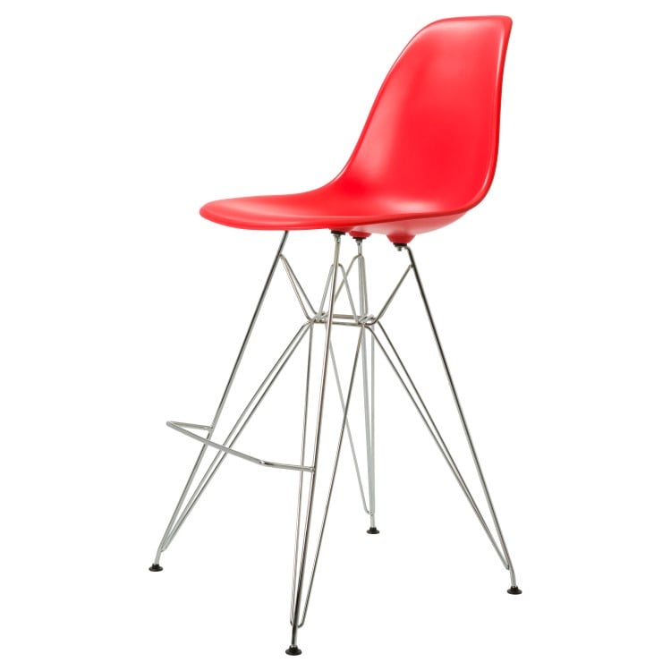 Charles Eames style, Barhocker DSR matt PP rot