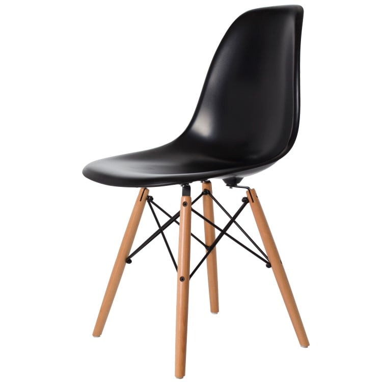 Charles Eames style, Esszimmerstuhl DSW ABS schwarz