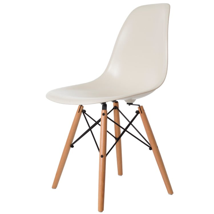 Charles Eames style, Esszimmerstuhl DSW ABS creme