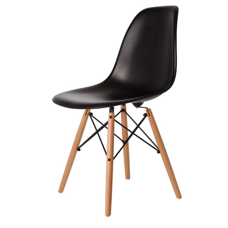Charles Eames style, Esszimmerstuhl DSW matt PP schwarz