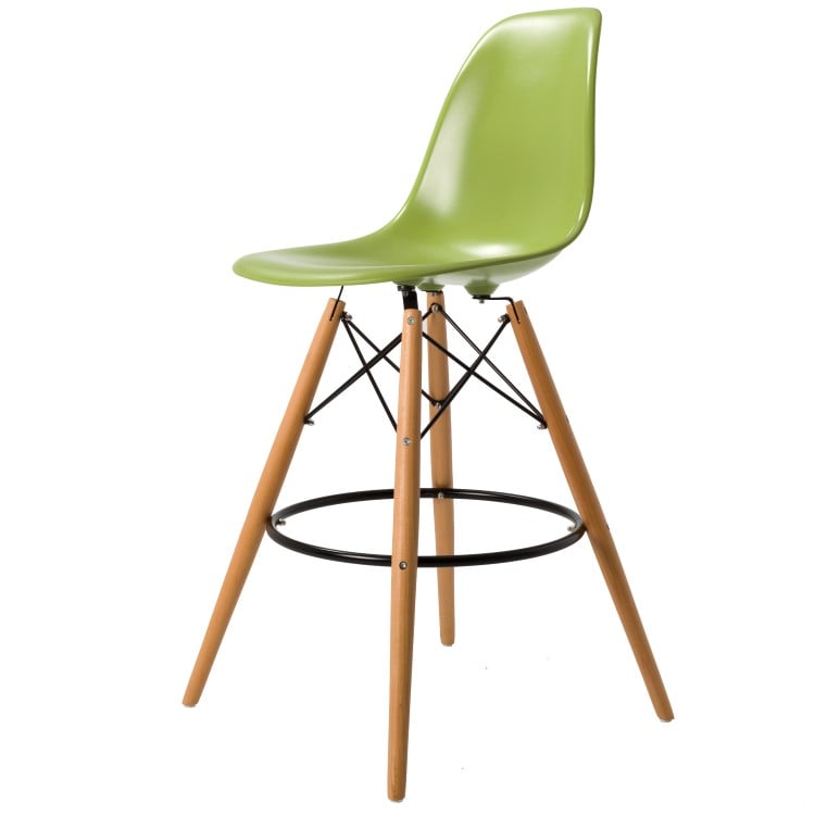 Charles Eames style, Barhocker DSW hocker ABS grün