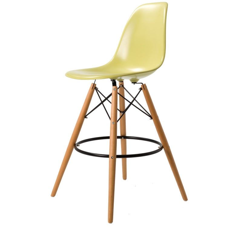 Charles Eames style, Barhocker DSW hocker ABS olivgrün