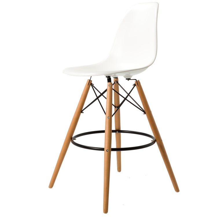 Charles Eames style, Barhocker DSW hocker ABS weiß
