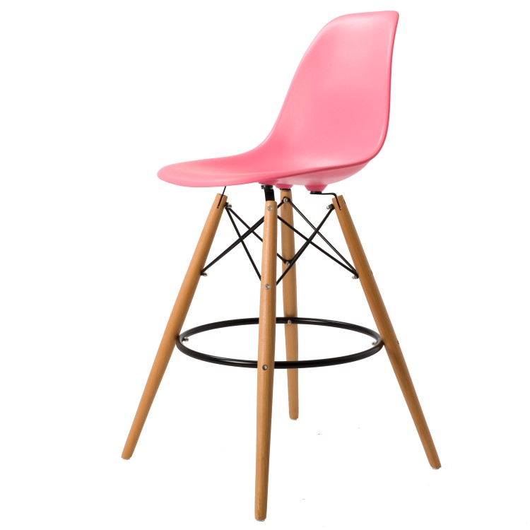 Charles Eames style, Barhocker DSW matt PP Hellrosa