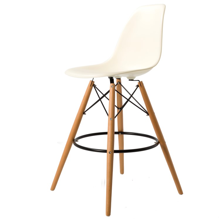 Charles Eames style, Barhocker DSW matt PP creme