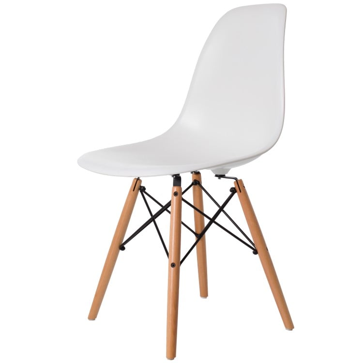 Charles Eames style, Esszimmerstuhl DSW ABS weiß
