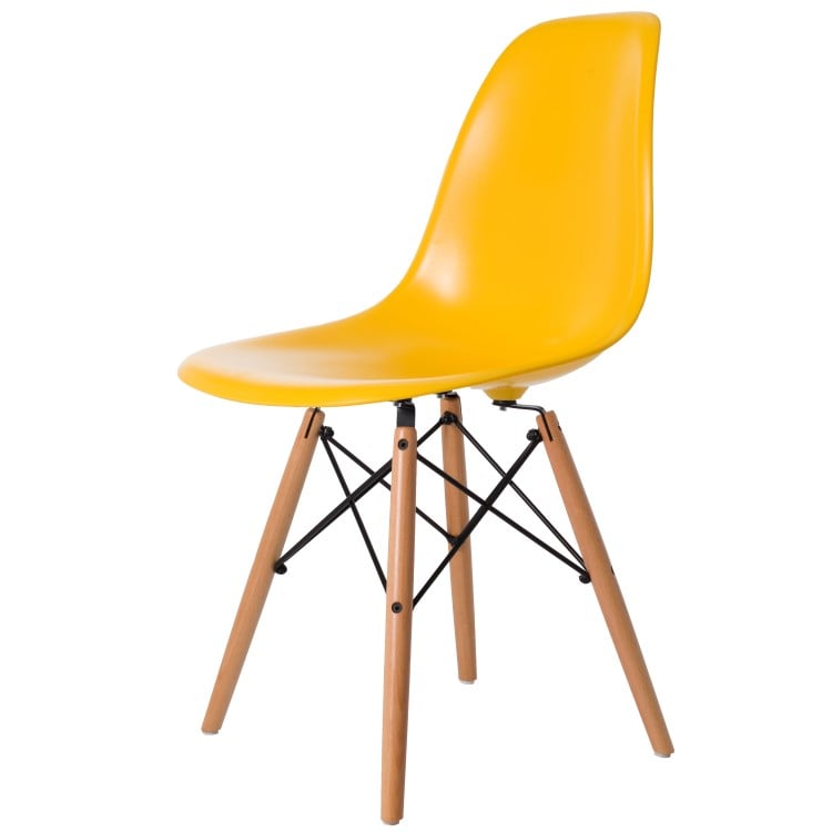 Charles Eames style, Esszimmerstuhl DSW ABS gelb