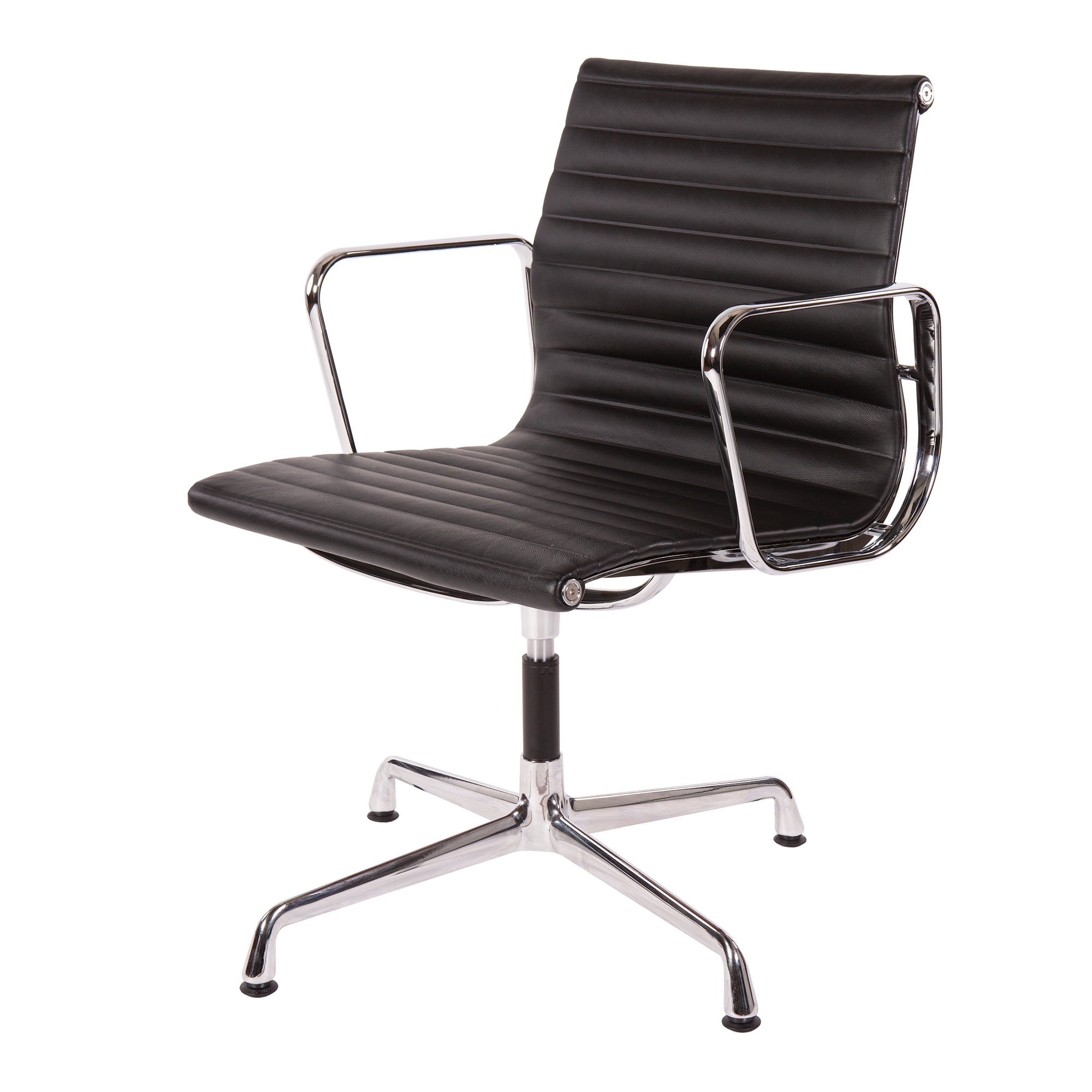 Charles Eames style, Konferenz Chef Sessel EA108 Leder schwarz