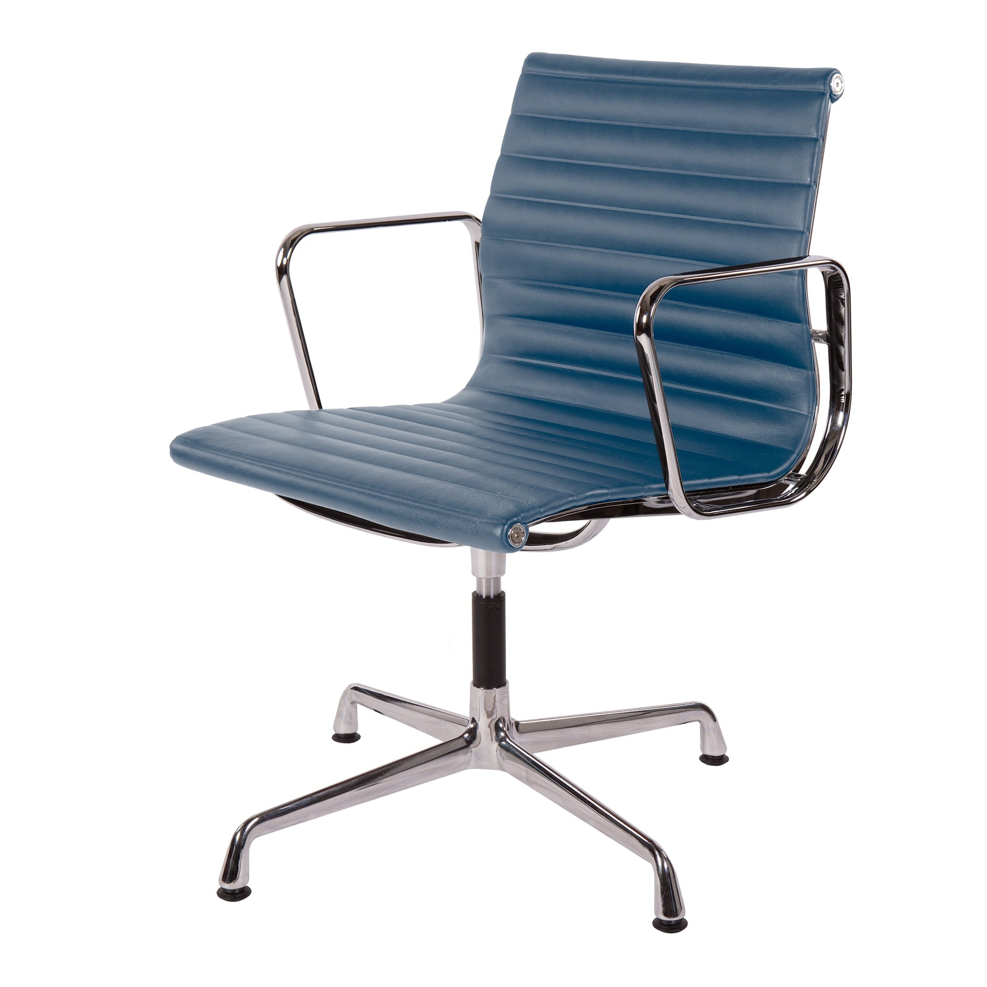 Charles Eames style, Konferenz Chef Sessel EA108 Leder blau