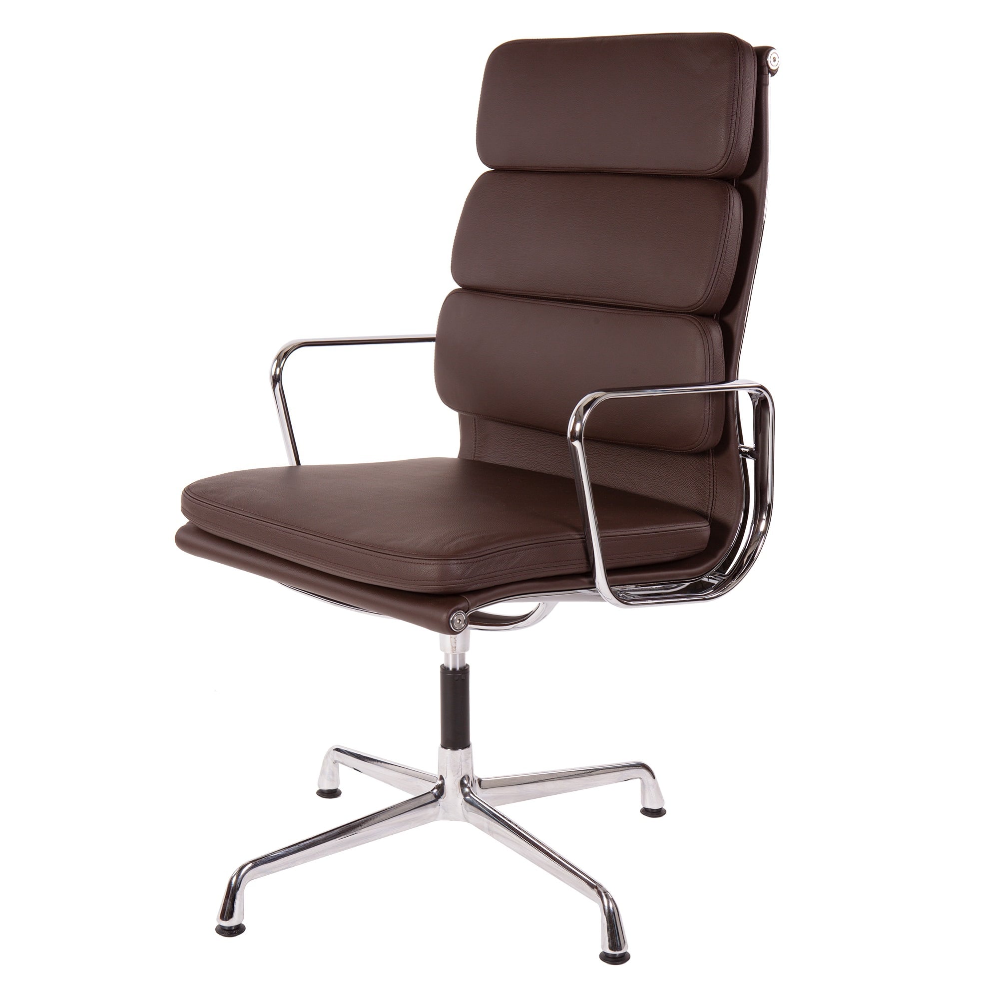 Charles Eames style, Konferenz Chef Sessel EA208 Hoch Rücke braun