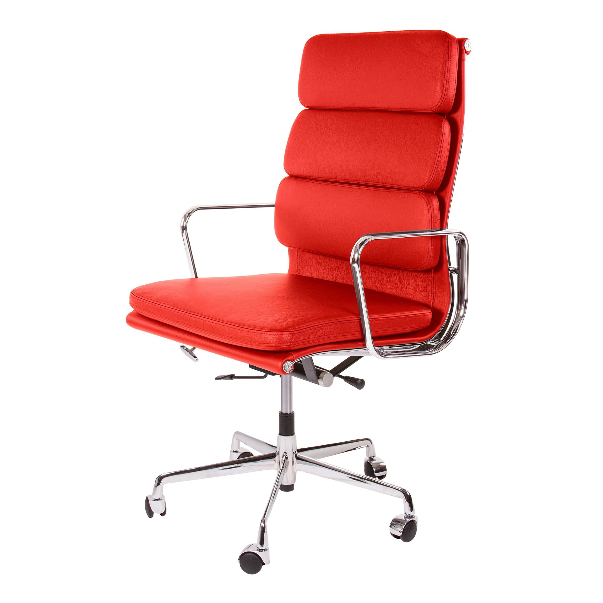 Charles Eames style, Chefsessel EA219 Leder rot