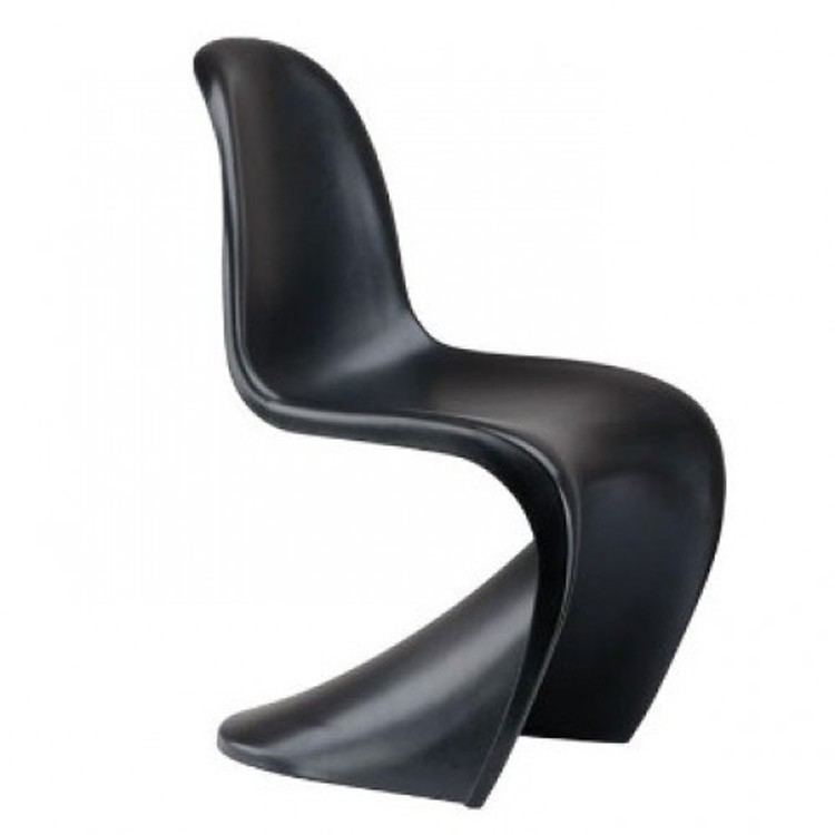 Verner Panton style, Esszimmerstuhl Panton stuhl matt PP schwarz
