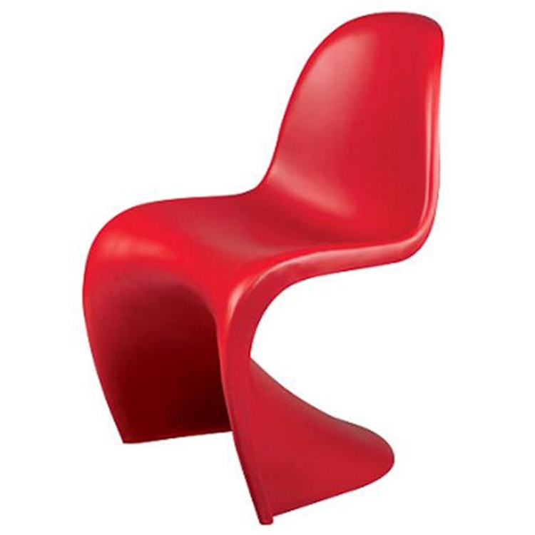 Verner Panton style, Esszimmerstuhl Panton stuhl matt PP rot