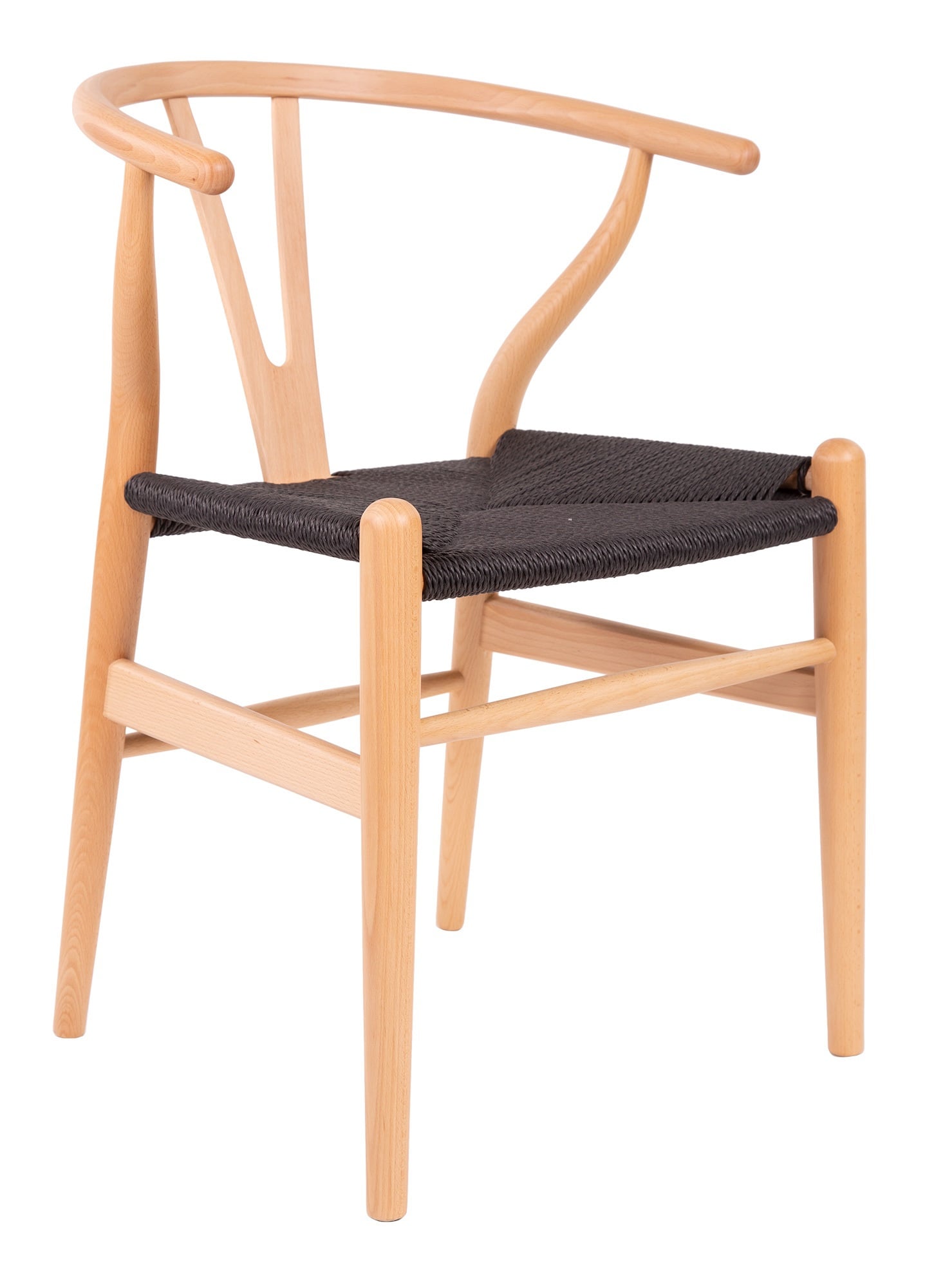 Wegner style, Esszimmerstuhl Y-chair wishbone CH24 natürlich schwarz