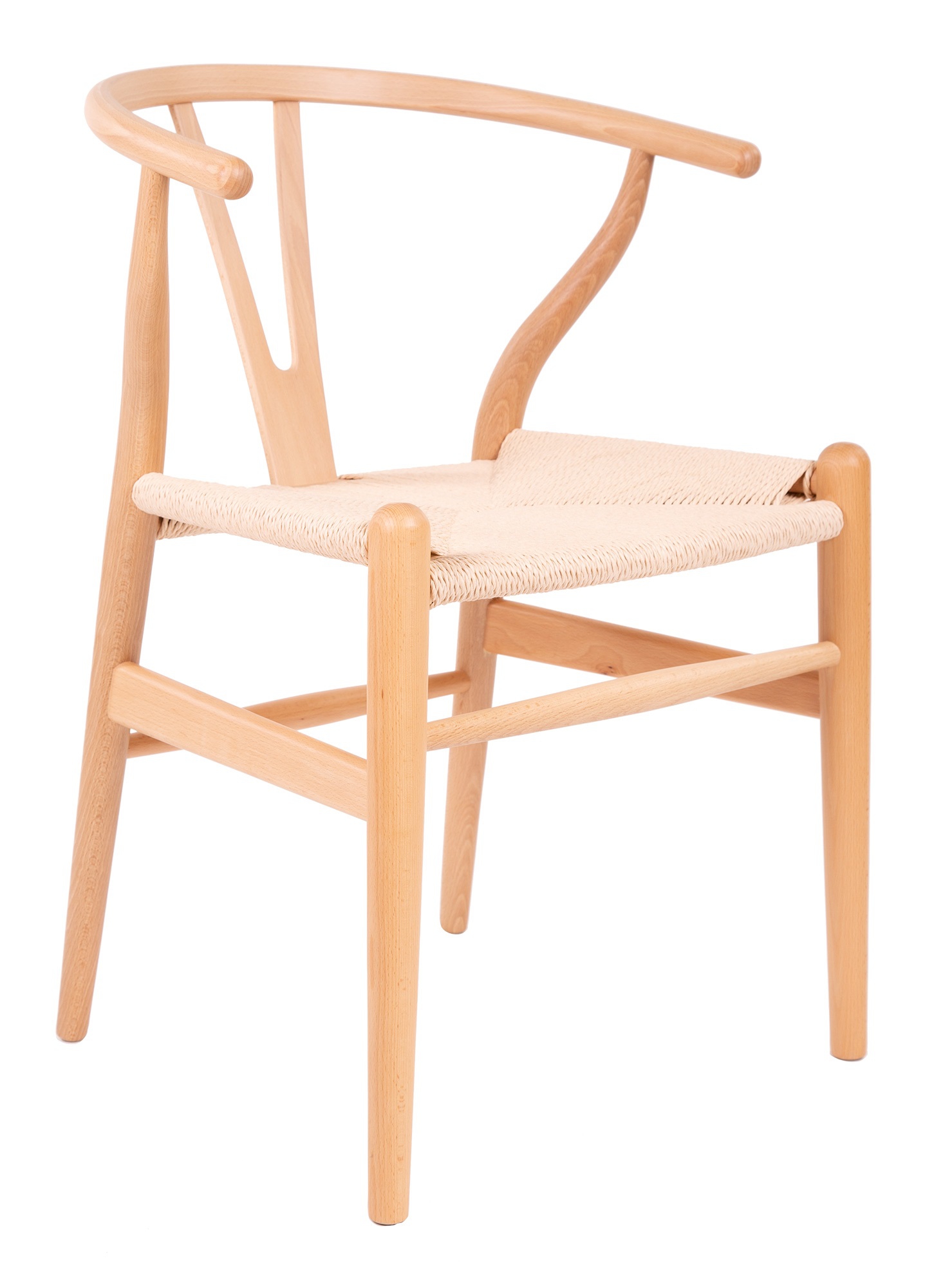 Wegner style, Esszimmerstuhl Y-chair wishbone CH24 natürlich natürlich