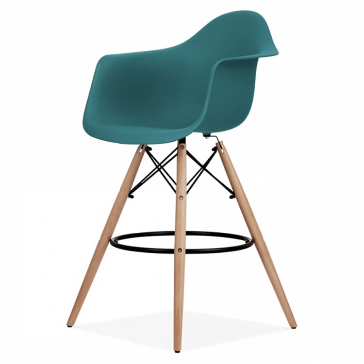 Charles Eames style, Barhocker DAW hocker PP ozeanblau