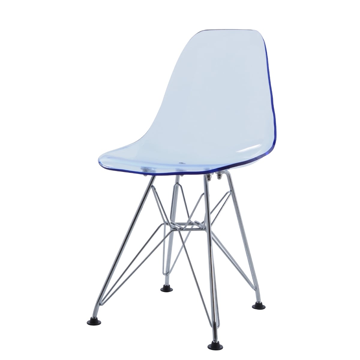 Charles Eames style, Kinderstuhl DSR Junior Transparent blau