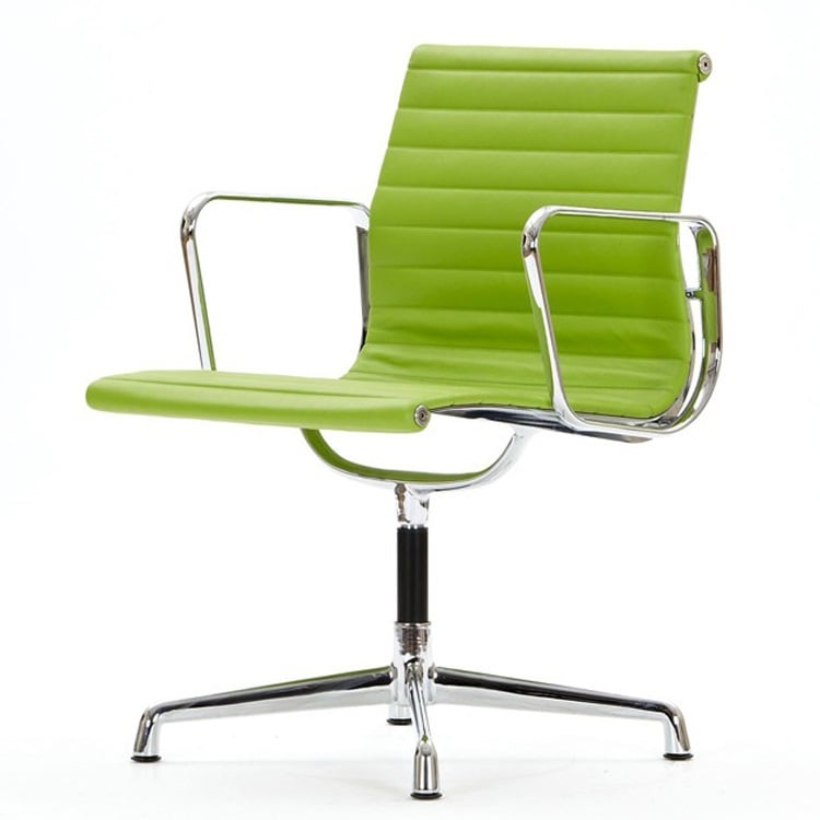 Charles Eames style, Konferenz Chef Sessel EA108 Leder grün