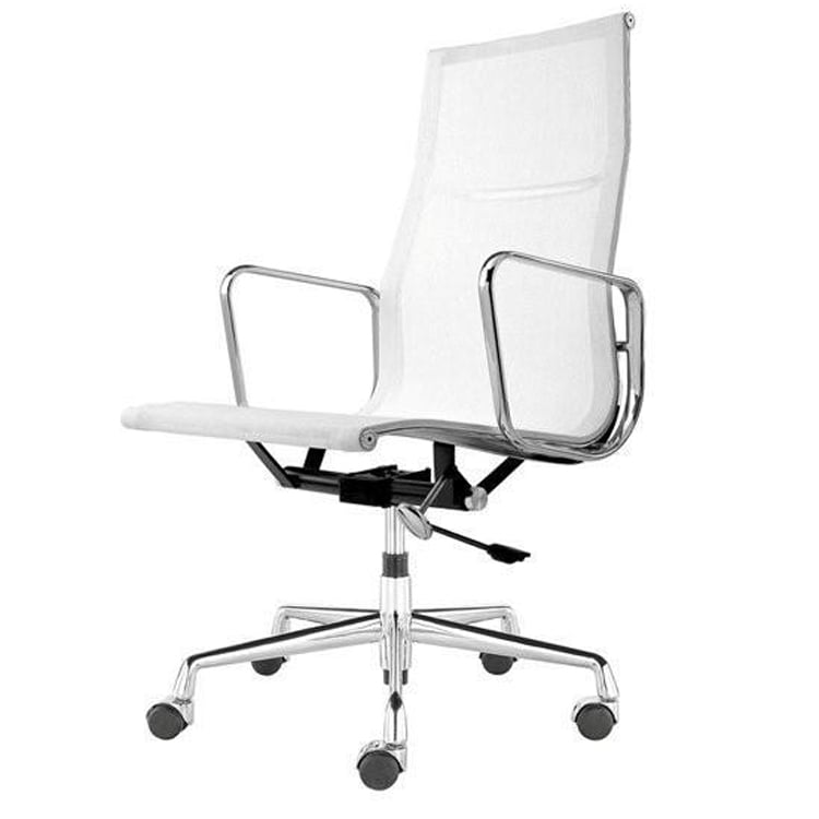 Charles Eames style, Bürostuhl EA119 mesh netweave weiß