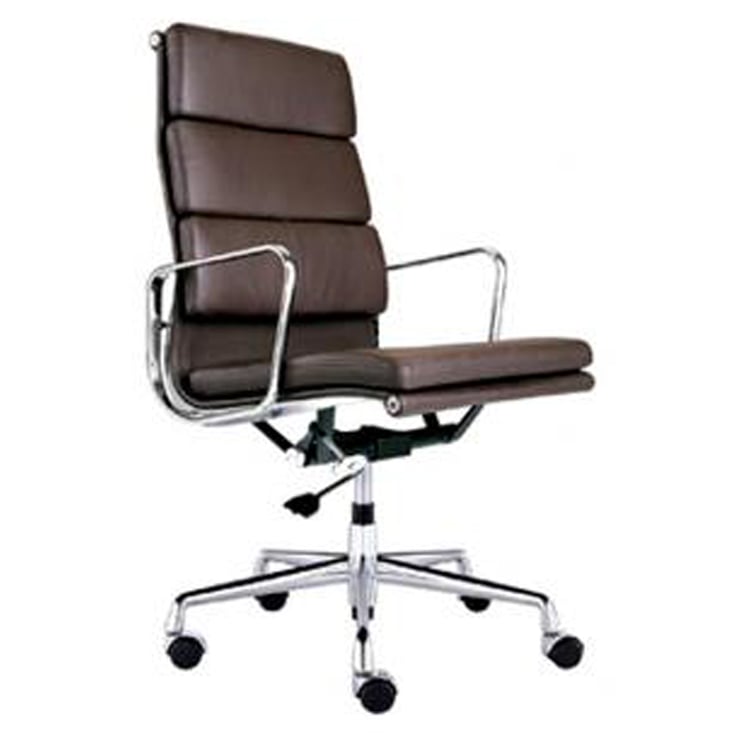 Charles Eames style, Chefsessel EA219 Leder braun