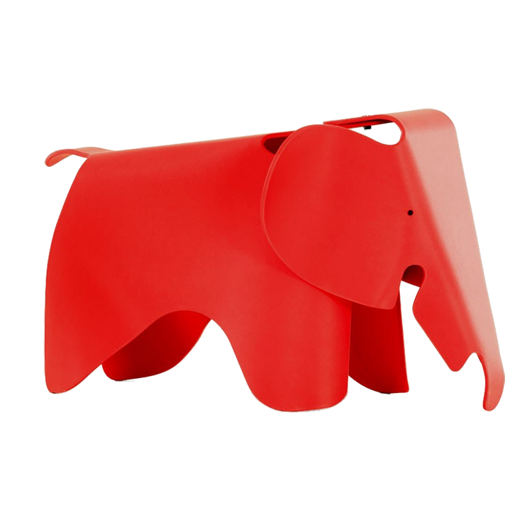 Charles Eames style, Elephant Stuhl Elephant Junior rot