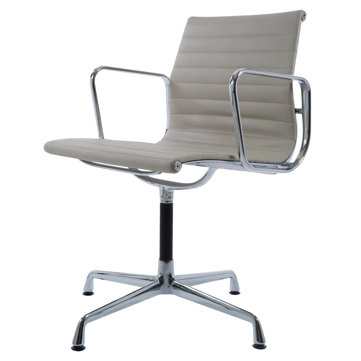 Charles Eames style, Konferenz Chef Sessel EA108 Leder grau