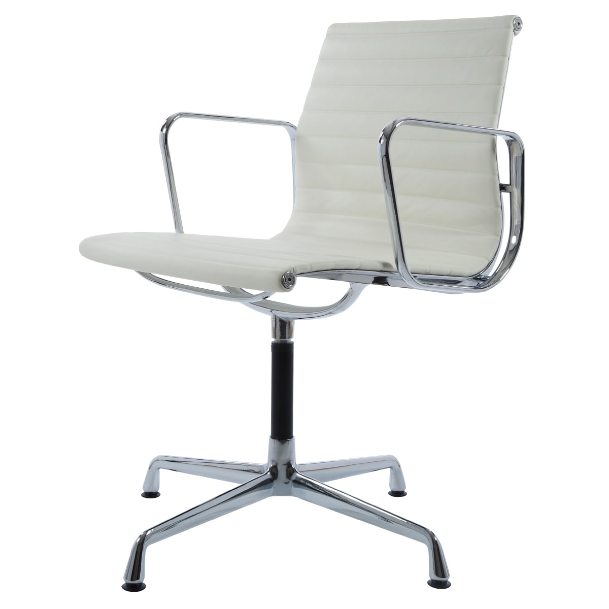 Charles Eames style, Konferenz Chef Sessel EA108 Leder creme