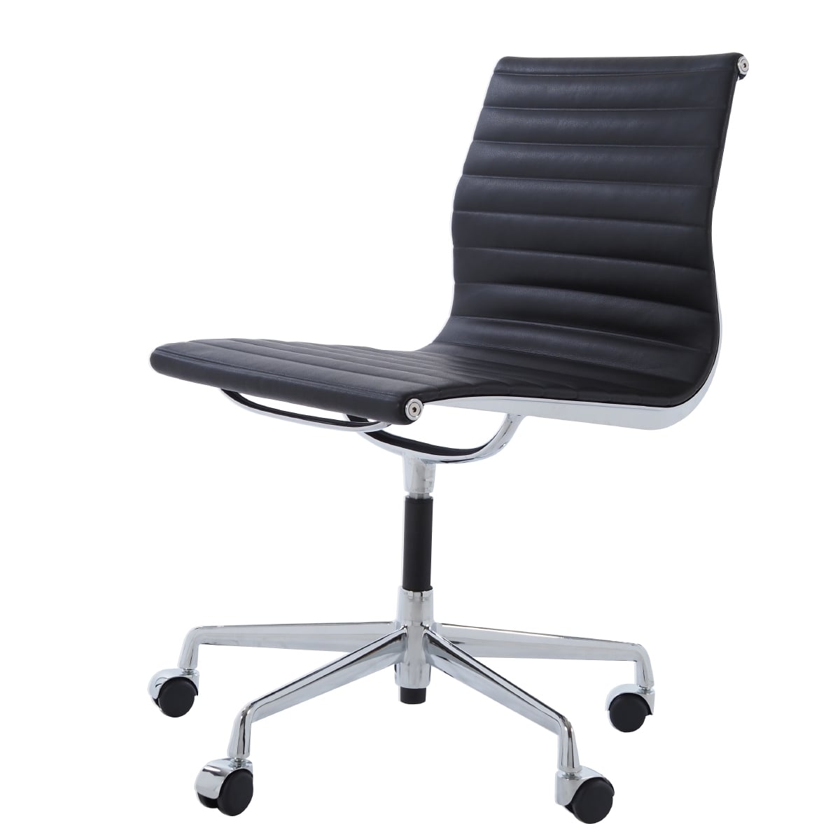 Charles Eames style, Konferenz Chef Sessel EA105 Leder schwarz
