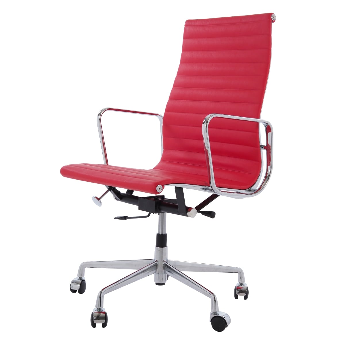 Charles Eames style, Bürostuhl EA119 Leder rot