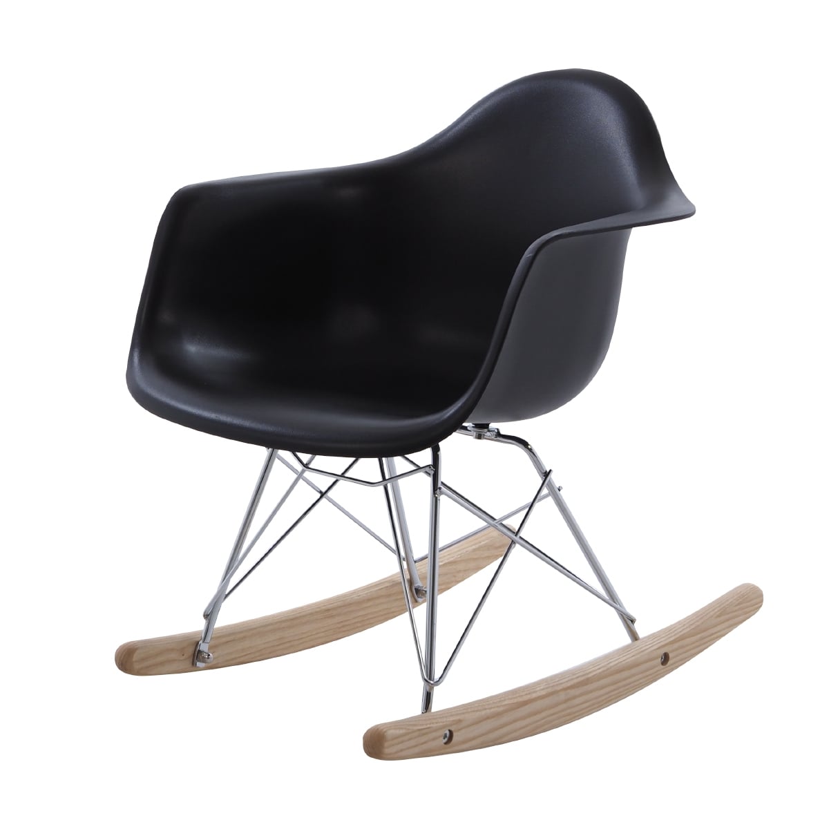 Charles Eames style, Schaukelstuhl RAR Junior schwarz