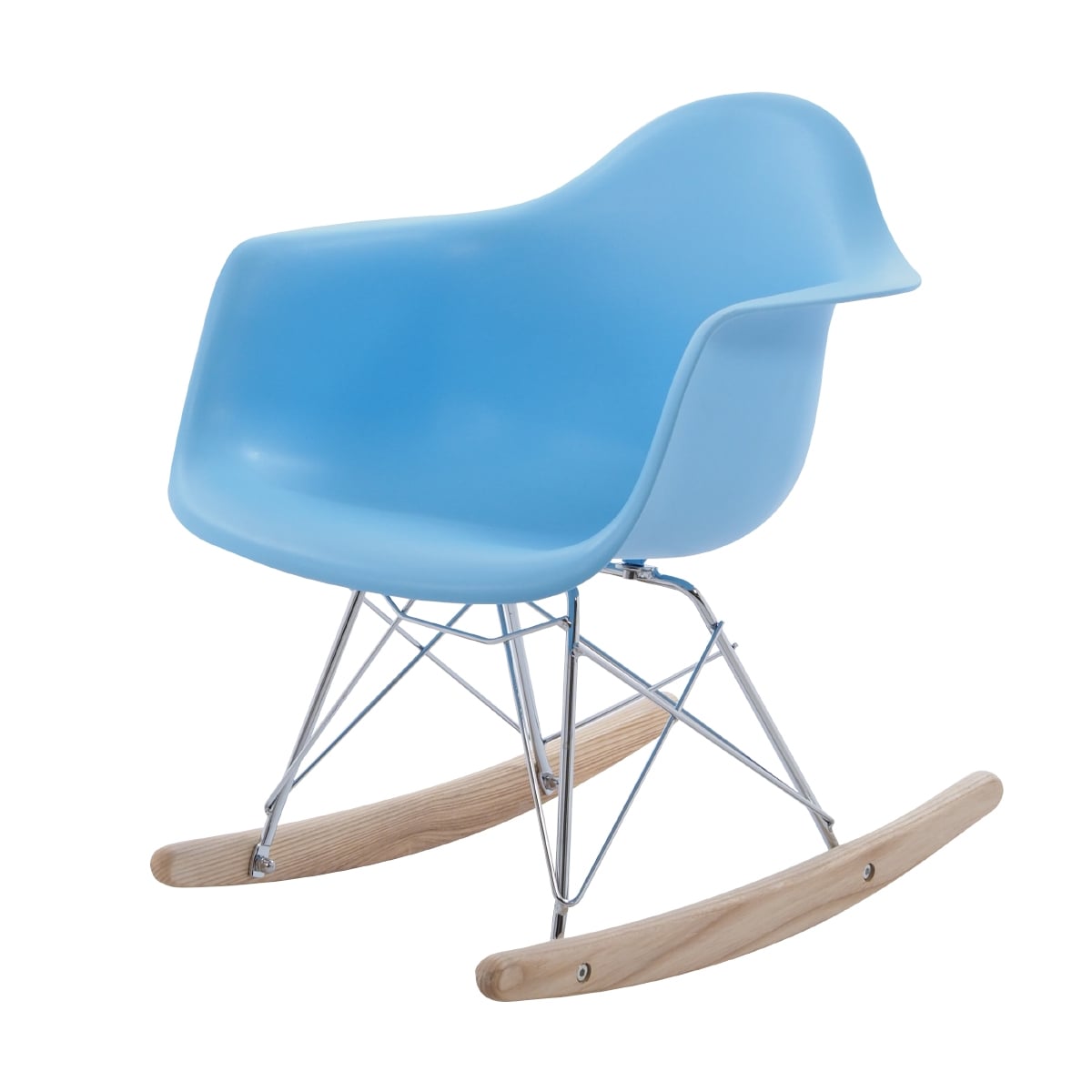 Charles Eames style, Schaukelstuhl RAR Junior hellblau