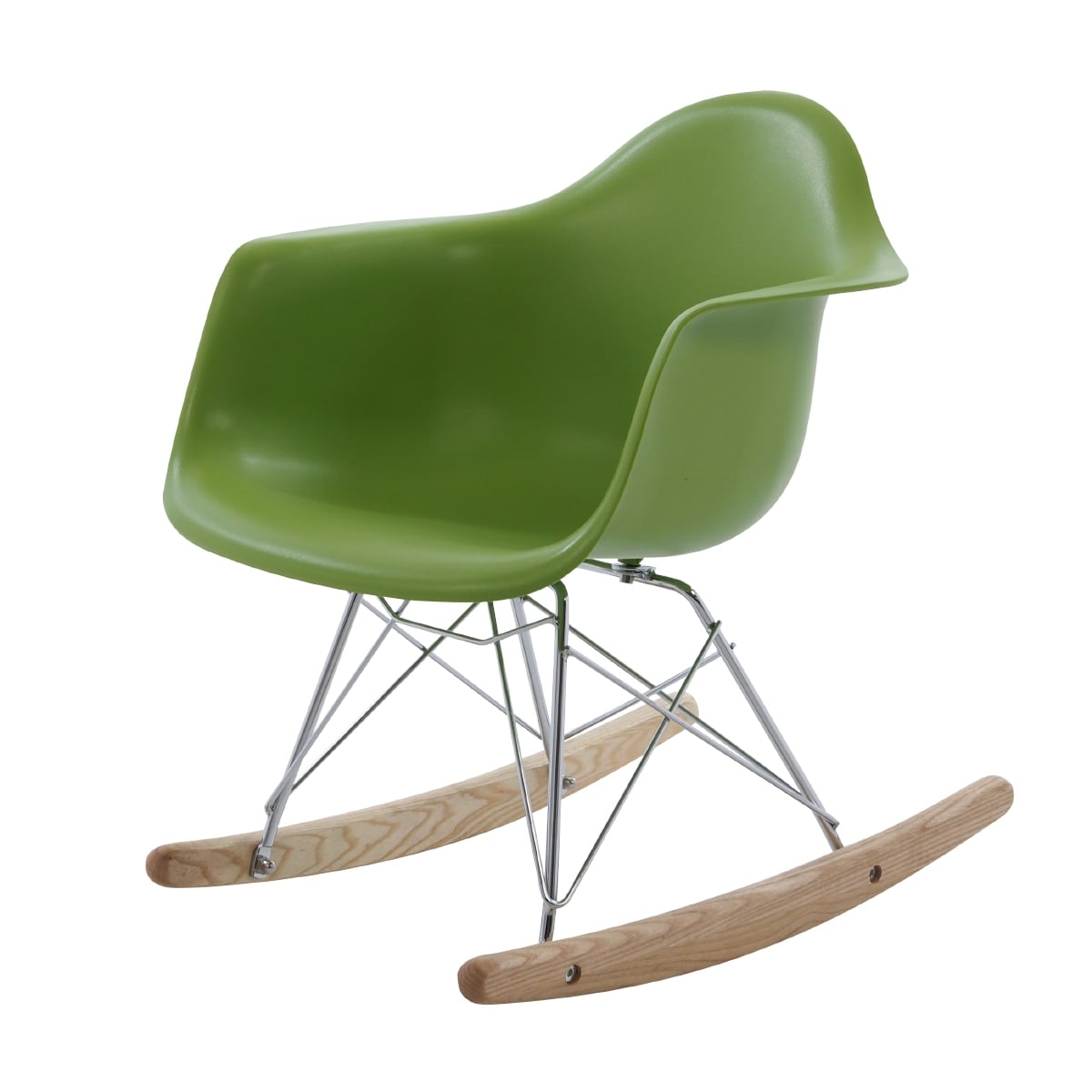 Charles Eames style, Schaukelstuhl RAR Junior hellgrün