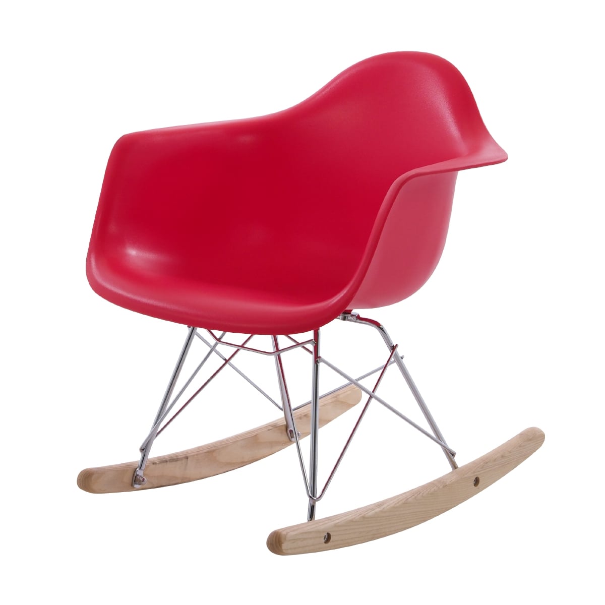 Charles Eames style, Schaukelstuhl RAR Junior rot