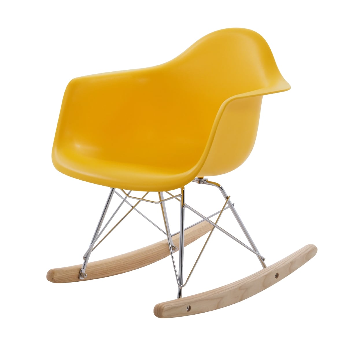 Charles Eames style, Schaukelstuhl RAR Junior gelb