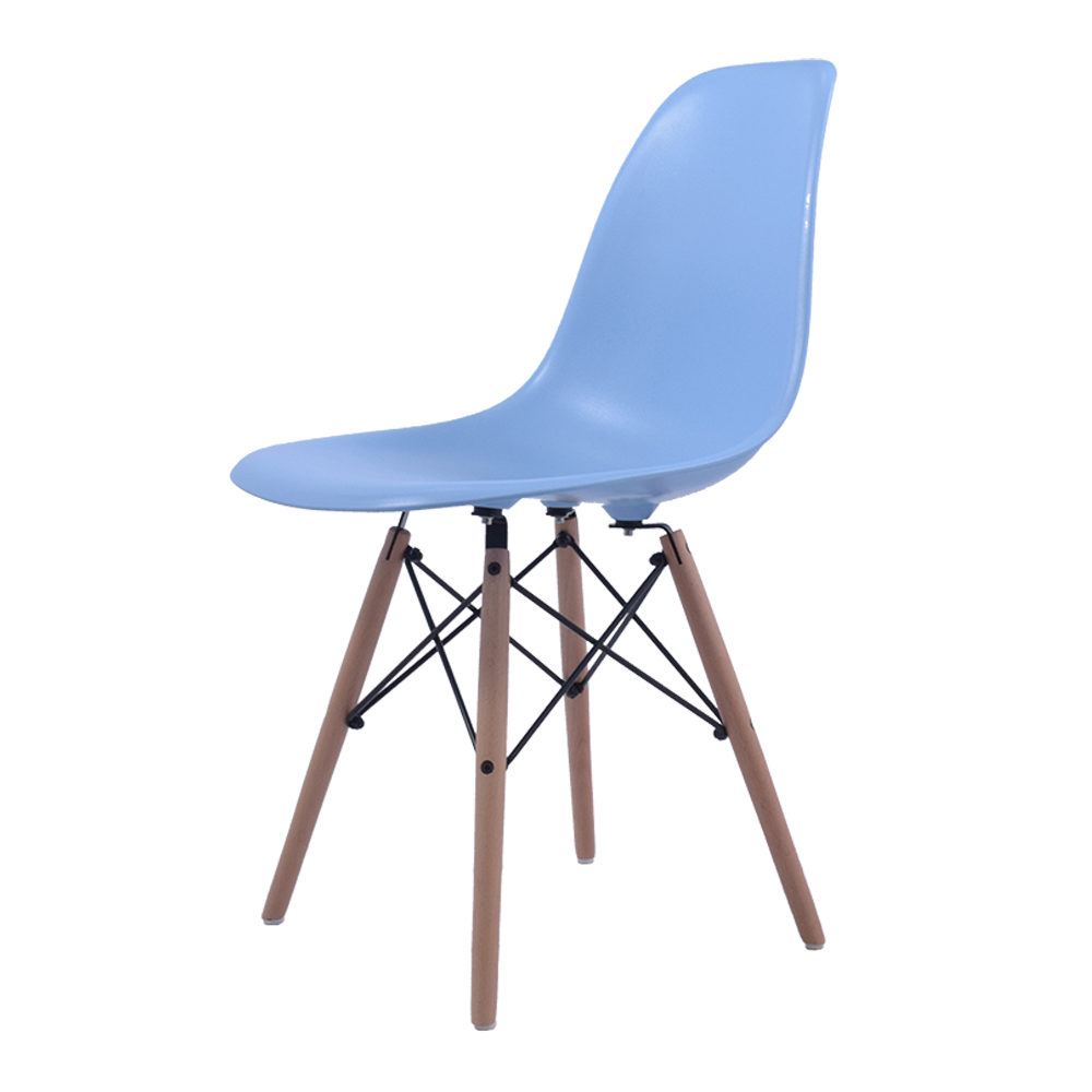 Charles Eames style, Esszimmerstuhl DSW ABS hellblau