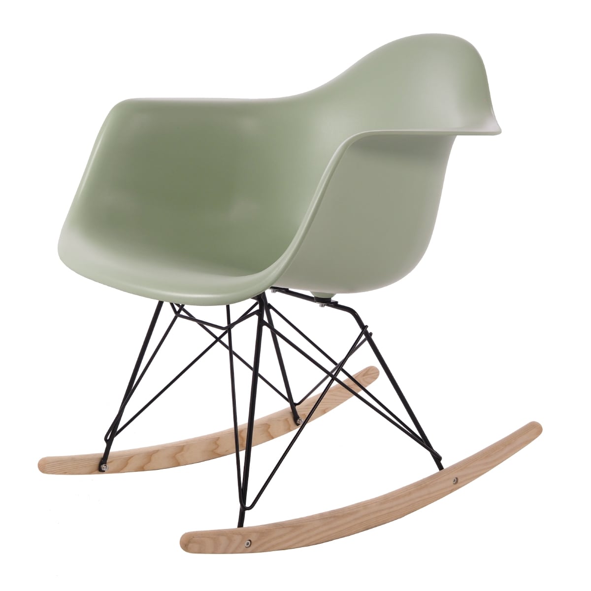 Charles Eames style, Schaukelstuhl RAR Base schwartz PP mint