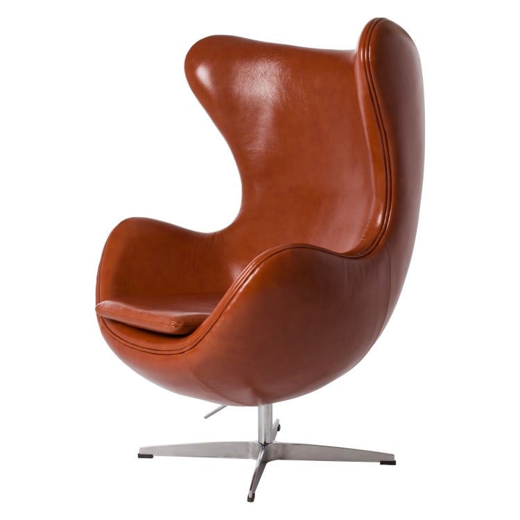 Arne Jacobsen style, Armlehnstühle Egg stuhl cognac