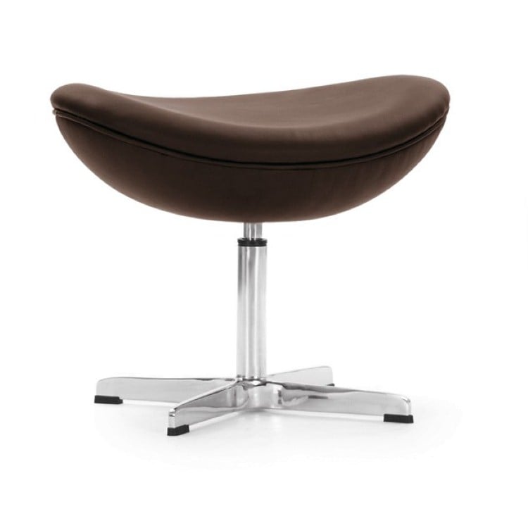 Arne Jacobsen style, Fußbank Egg stuhl Leder braun