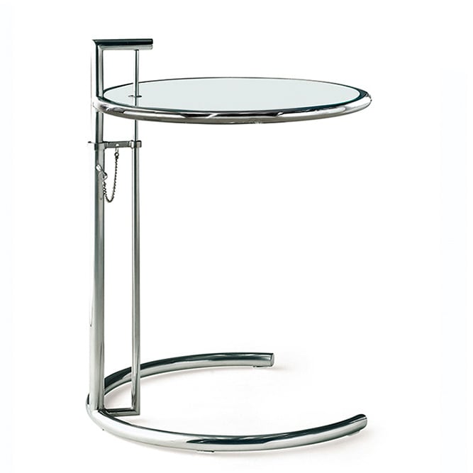 Eileen Gray style, Beistelltisch E1027 chrom