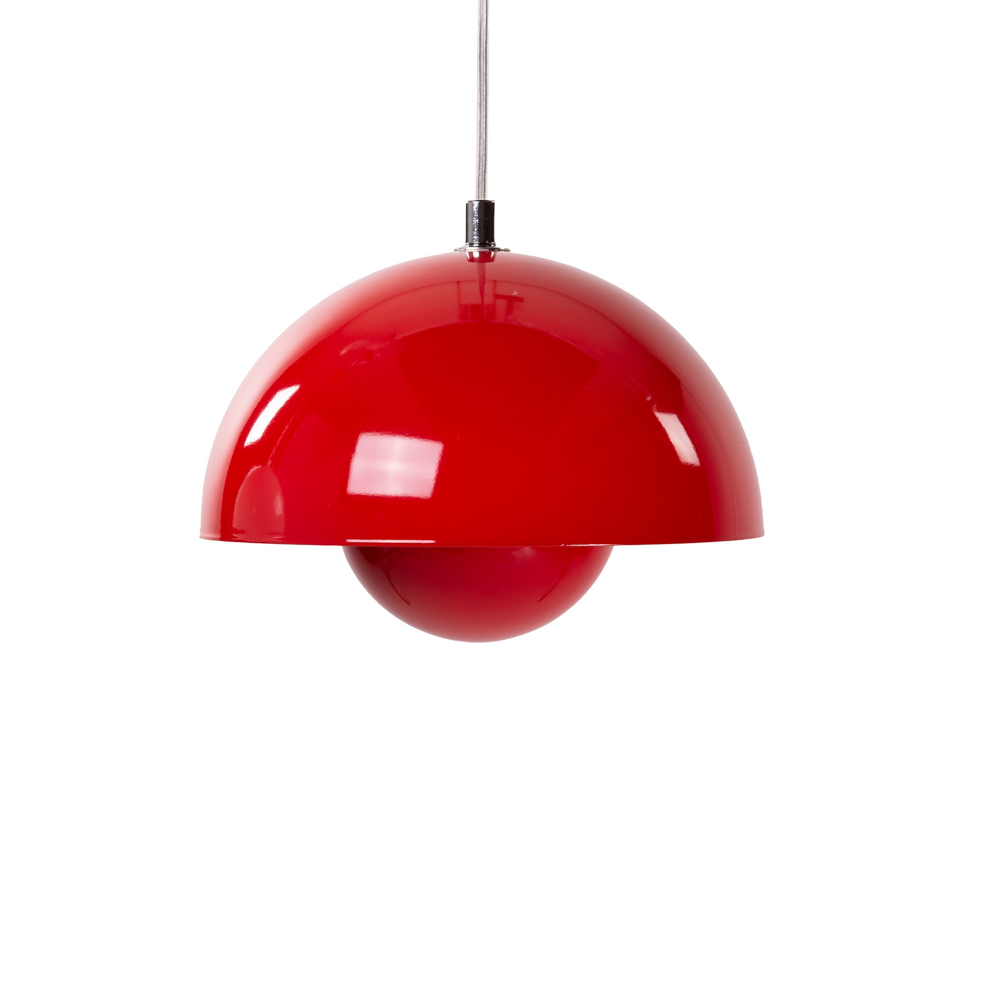 Verner Panton style, Pendelleuchte Flower Pot VP1 rot